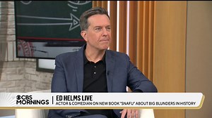 17K views · 122 reactions | Actor Ed Helms is marrying his passion for history with his love for comedy in his new book, “SNAFU: The Definitive Guide to History’s Greatest Screwups.” Helms breaks down everything from a misguided plan to shoot the moon to attempts at turning animals into spies: “The history of human folly is epic.” | CBS Mornings | Facebook