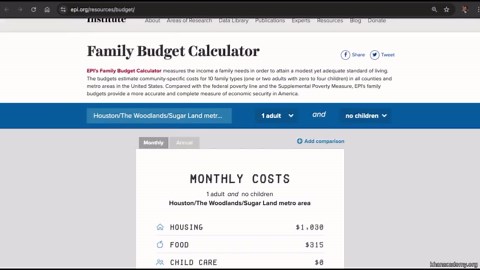 Family budget calculator
