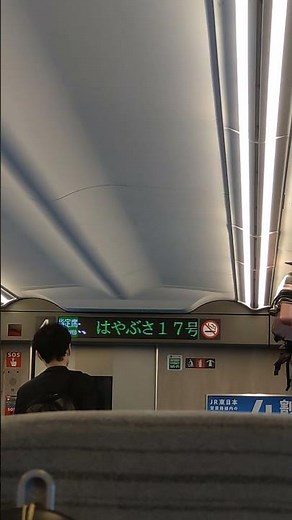 東北新幹線はやぶさ17号 車内ディスプレイ