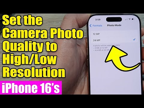 📸 iPhone 16/16 Pro: How to Set the Camera Photo Quality to High/Low Resolution | iOS 18