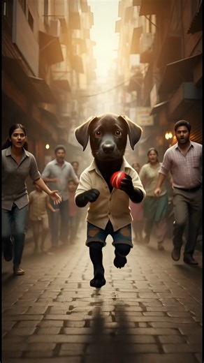 “Mumbai Gully Cricket Adventure – Danny’s Story”#shorts #dog # cricket