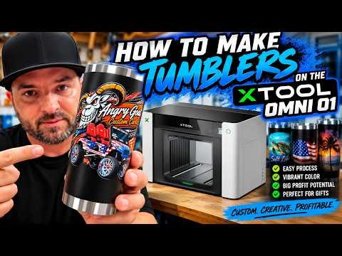 How to Make Custom Tumblers with the xTool Omni 01 | Full Color UV Printing #xtoolomni #xtool