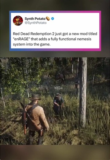 This new mod in Red Dead 2 is insane 🤯 (SynthPotato/x, enRage on Nexus Mods) #gaming #gamingontiktok #reddeadredemtion2 #rdr2 #rdr2mods