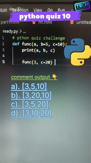 day 10 python quiz #pythonquestions #learnpythonprogramming #quizchallenge #quiztime #quizshorts