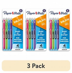 (3 pack) Paper Mate InkJoy Gel Pens, Medium Point, Assorted, 4 Pack