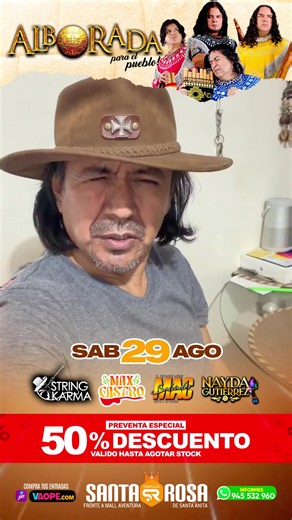Mac Salvador en Concierto en Lima: 29 de Agosto en Santa Rosa