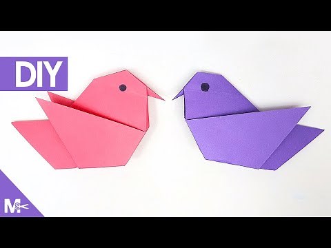 ► How to make Origami PAPER BIRDS step by step! 🐦