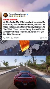 FINAL UPDATE. At The Party, My Wife Loudly Announced To Everyone, Just So You All Know, We're In An Open Relationship Now. I Calmly Replied, As You Wi... #foryou #fyp #reels #viral #redditstorytime #redditposts #storytime #redditstories #reddit #askreddit #paranormal #redditparanormal #nosleep | Plex Viral