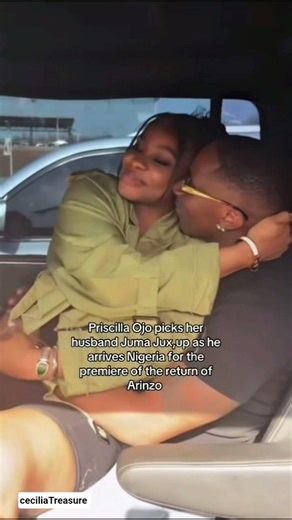 Priscilla Ojo picking up Juma Jux from the airport as he arrives in Nigeria