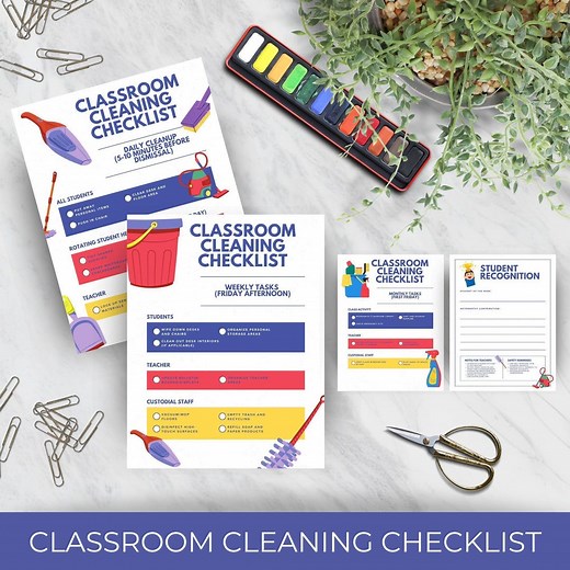 Classroom Cleaning Checklist | Designed for Teachers, School Staff and Daycare Providers to Ensure Learning Spaces Stay Clean and Welcoming - Etsy