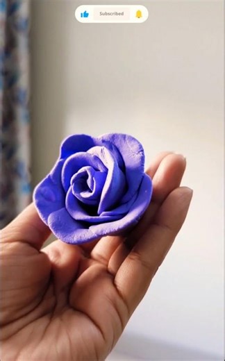 DIY Clay Violet Rose 🌹(EP#6) step by step #viralshort #claycraft #claymodels #clayart #shorts