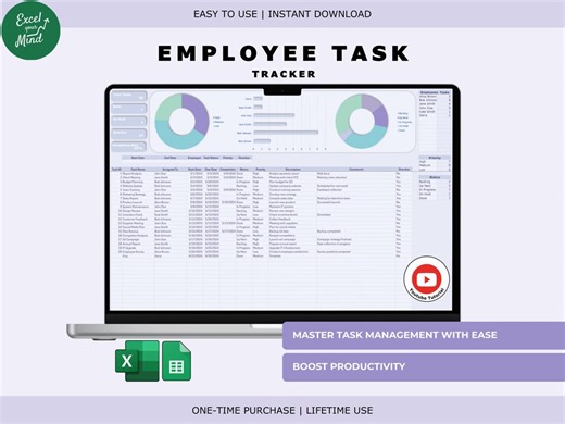 Team Task Tracker for Employee Team Management (excel & Google Sheets) - Etsy