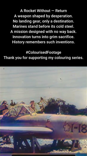 A Rocket Without — US Marines Inspect Japanese Kamikaze Rocket #ColourisedHistory