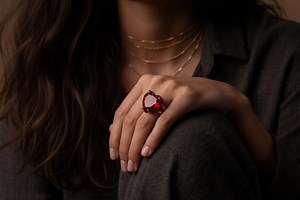 Ruby Heart Ring · July Birthstone Gold Ring · Gemstone Ruby Ring 14k Gold · Statement Heart Cocktail Ring - Etsy