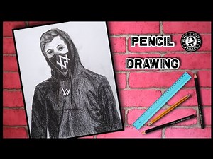 Alan Walker Drawing Step by step - Tutorial drawing