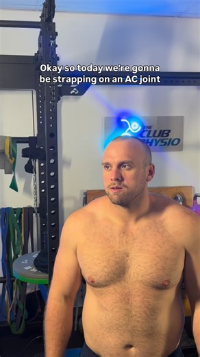 How to attach a guard for an AC joint injury Here we are using: - 100mm Fixing tape - 38mm Rigid Strapping tape - 1 x AC joint guard Use code JOSHJAN10 @sporttape #theclubphysio #shoulderinjury #rugby #injuryprevention #strappingtape | The Club Physio