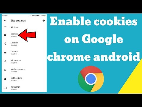 How to enable cookies on Google Chrome android browser