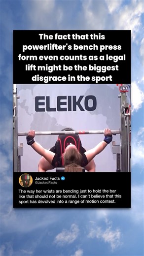 The fact that this powerlifter's bench press form even counts as a legal lift