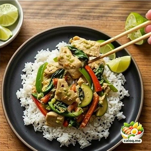 Thai Green Curry in 30 Min 🍛 #thaigreencurry #thaicurrypaste #coconutcurry #asianfood