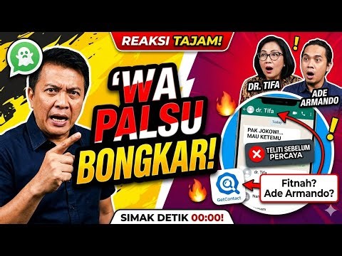 A BAD SCENARIO! Roy Suryo Exposes Doctor Tifa's Fake Chat, Ade Armando's Name Involved?! @Officia...