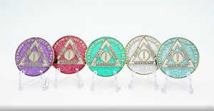 Watch Glitter Triplate AA Chips in 5 Color Choices ﹙Year 1 shown﹚ on Amazon Live