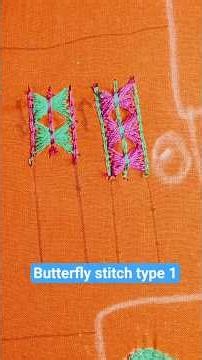 Butterfly stitch type 1 #bridalblousedesign #embroiderystitch #onlineclasses