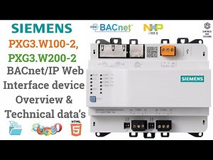 Siemens PXG3.W100-2 BACnet/IP Web Interface | Overview, Features & Installation Guide