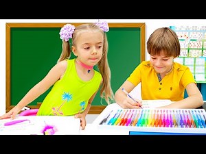 Bogdan helps little Anabella to be a good student!
