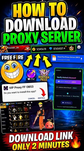 HOW TO DOWNLOAD PROXY SERVER IN FREE FIRE, HOW TO USE PROXY SERVER IN FREE FIRE, VIP PROXY SERVER 😱