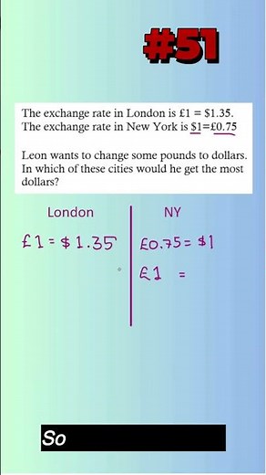 #51: Exchange Rates Trap (GCSE Maths)