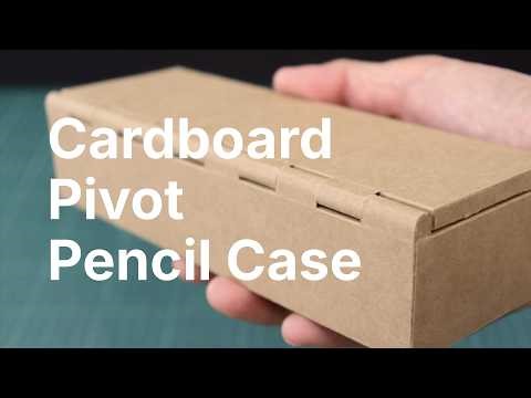 Pivot Pencil Case — Cardboard Hinge No.5 #upcycling #sustainablecreations #cardboardcraft