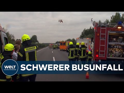 UNFALL AUF AUTOBAHN A2: Reisebus aus Österreich verunglückt - 19 Menschen werden verletzt | WELT