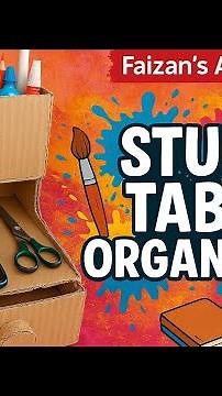 How to make Study table organizer|step by step|Faizan's Craftify Studio