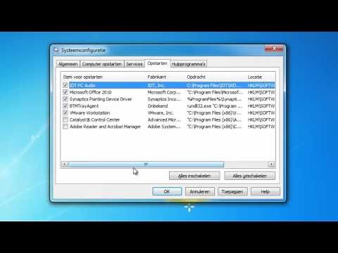 Sneller opstarten in Windows 7 met MSCONFIG