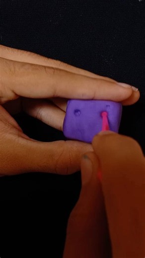 Making a Purple Clay Ludo Dice 🎲✨