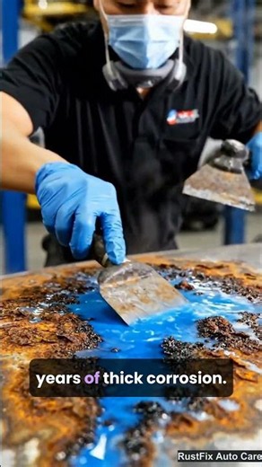 Ultimate Rust Dissolver Test! Melting Rust Off Car Roof 🚗✨ #Satisfying