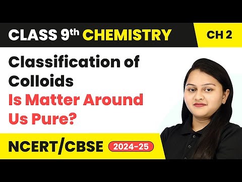 Classification of Colloids - Is Matter Around Us Pure | Class 9 Chemistry Chapter 2 | CBSE 2025-26