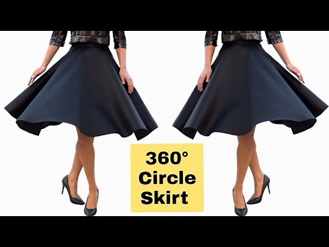 How To Cut a Full 360 Degrees Circle Skirt | Flare Skirt Tutorial