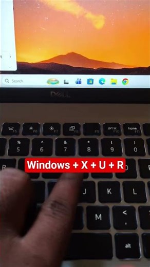 Laptop restart shortcut key