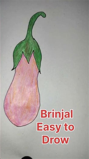 How To Drawing Brinjal #art #shorts #artist