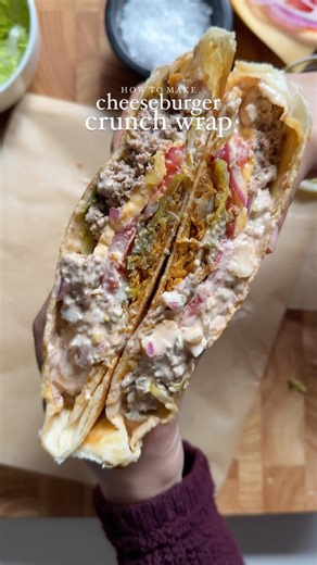 7.8M views · 1.2K reactions | Cheeseburger Crunch Wrap Recipe...