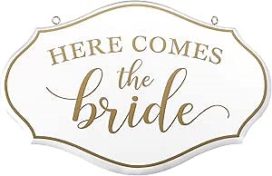 Lillian Rose Here Comes the Bride Flower Girl Ring Bearer Sign