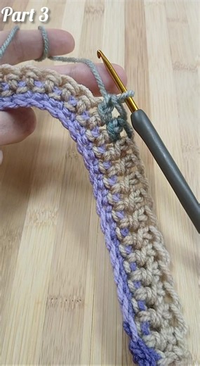 Kolay Örgü Modeli 💜 Tığ Örgüsü Battaniye Yapımı #knitting #crochet #shorts