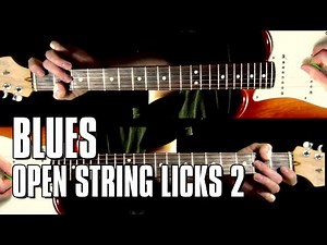Blues licks using open strings, lick 2 of 3: a lick inspired by Catfish Blues