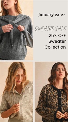 @periwinkle_boutique on Instagram: "We’ve got you covered for this cold weather! Literally! Take advantage of our sweater sale! 25% off all sweater! Be sure to mark local pick up if you’re in our area! We will be closing early today and closed Saturday and Sunday. Fingers crossed we’ll be back here Monday! #columbiatn #nashvilletn"