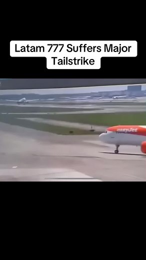 Pilot was able to get the plane off the ground with major damage no injuries reported #fyp #accident #tailstrike #boeing