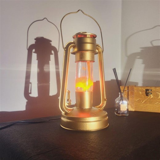 Handmade Gold Kerosene Lamp Lava Lamp – Vintage Style Decor - Etsy Canada