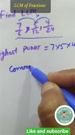 LCM of Fractions Using a Very Easy Trick