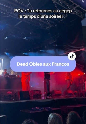 Même si Doo Wop est sortie en 2019. Pour moi Dead Obies, c’est mes années de cégep et début d’université. Prime 2013-2016 🔥 #deadobies #goodmemories #throwback #francos