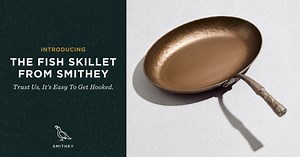 Sear, sauté, serve. The Fish Skillet from Smithey is hand-forged by blacksmiths and ready for anything. Shrimp? Steak? Pork loin? Let’s go. | Smithey Ironware Company